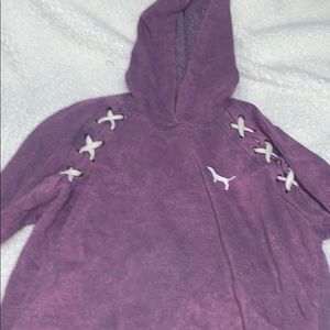 VS PINK cropped tie dye hoodie